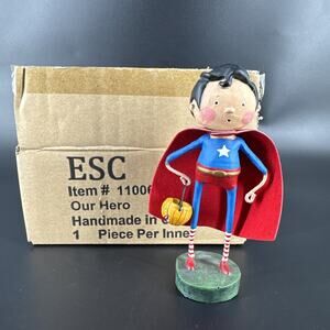 Lori Mitchell Folk Art Figurine Halloween Collection Our Hero Figurine Superman